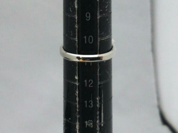 【鑑別書付き】 Pt850  ダイヤ 付き 天然エメラルド リング 11号 リング幅 0.2cm 総重量 5.8g 小キズあり エメラルドの画像6