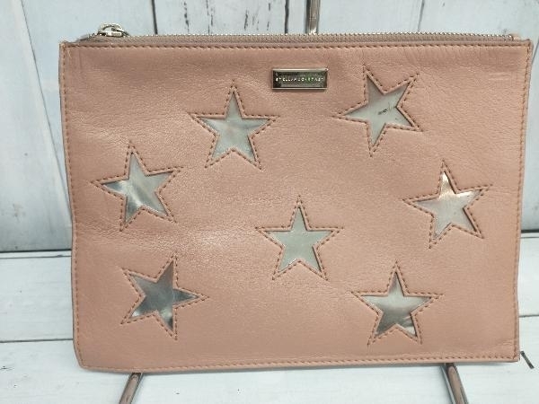 【大幅値下げ】STELLA McCARTNEY ステラマッカートニー スター 星 シルバー金具 ポーチ ピンクベージュ_画像1