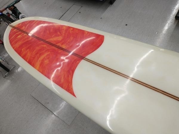 【自宅配送不可:営業所止】Creme 9’6”Cuillere ロングボード/ フットマーク・キズ・リペア有り/ 中古品 店舗受取可_フットマーク有り