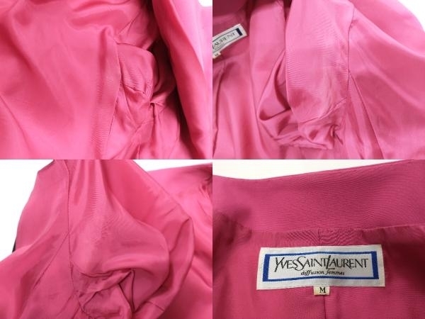 YVES SAINT LAURENT イヴサンローラン セットアップ スーツ ノーカラー YVES SAINT LAURENT イヴサンローラン セットアップ スーツ ノーカラー
