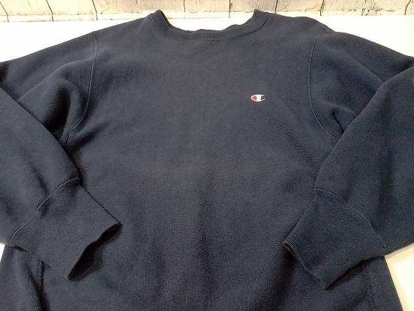 【90's USA製】Champion チャンピオン REVERSE WEAVE リバースウィーブ スウェット トレーナー ヴィンテージ 古着 ネイビー M 店舗受取可_画像3