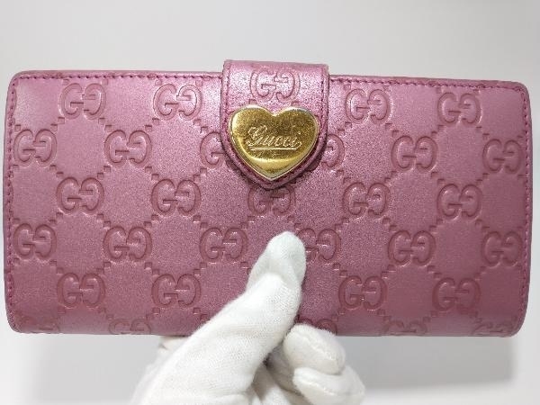 ファッションの GUCCI/グッチシマ 203550.2184/長財布/メタリックピンクボタン式長財布/カードポケット7 女性用財布 ファッションの GUCCI/グッチシマ 203550.2184/長財布/メタリックピンクボタン式長財布/カードポケット7 女性用財布
