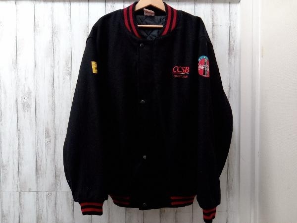 古着/90s/DSL/CCSB/英国製/刺繍薄れ/スタジャン/コカコーラコレクション/ブラック/Lサイズ/ワッペン