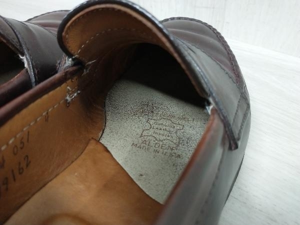ALDEN 99162 コードバン ペニーローファー 本革レザー ドレスシューズ オールデン ブラウン 6 1/2 D USA製 米国製 メンズ 革靴 店舗受取可_画像9