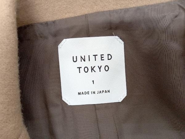 UNITED TOKYO ユナイテッドトーキョー メリノメルトンチェスターコート ブラウン Mサイズ 406351006 日本製_画像3