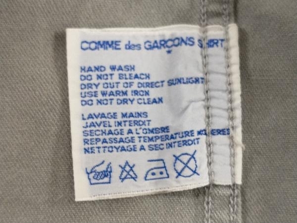 COMME des GARCONS SHIRT コムデギャルソンシャツ 1992 バーコードシャツ メンズ 半袖シャツ グレー S 綿 コットン Made in France_画像8