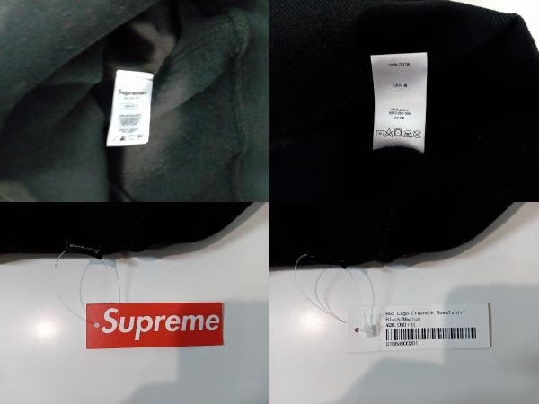 【新品タグ付き】Supreme シュプリーム 18AW Box Logo Crewneck ボックス ロゴ クルーネック スウェット Mサイズ ブラック 店舗受取可_画像6