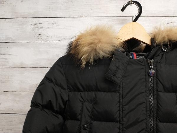 MONCLER／MEL／45321／ブラック／フードファー付ダウンジャケット／無地／Sサイズ／レディース／モンクレール／サイズ00_画像1