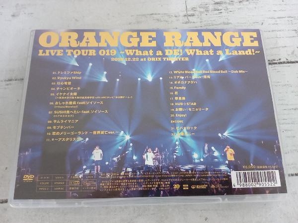 ORANGE RANGE DVD LIVE TOUR 019 ~What a DE! What a Land!~ at オリックス劇場_画像2