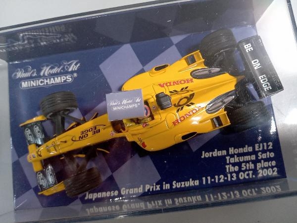 現状品【C-27】 MINICHAMPS 1/43 Jordan Honda EJ12 Takuma Sato THE 5th place Japanese Grand Prix in Suzuka 11-12-13 OCT.2002_画像5