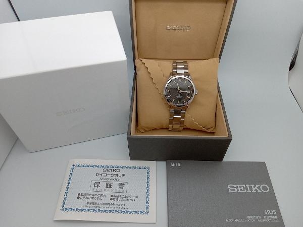 美品・OH済】SEIKO／PROSPEX 6R35-01M0 アルピニスト ベルト約20cm 黒文字盤 箱・取説付き 