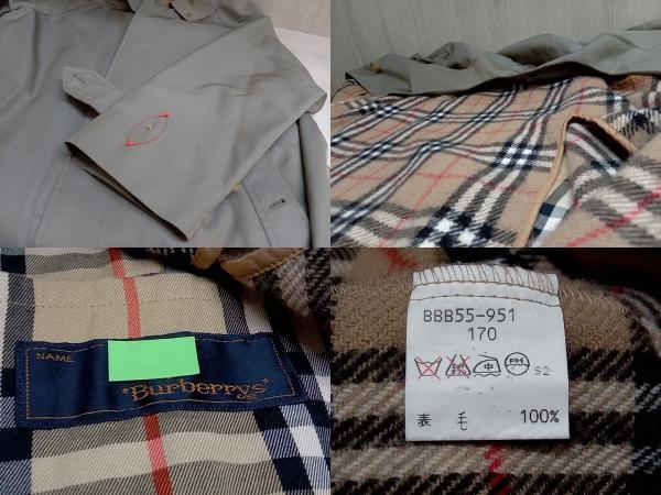 Burberrys PRESTAGE COLLECTION/バーバリーズ プレステージコレクション/コート/シルク混ステンカラーコートライナー付BBB55 951 70/カーキ