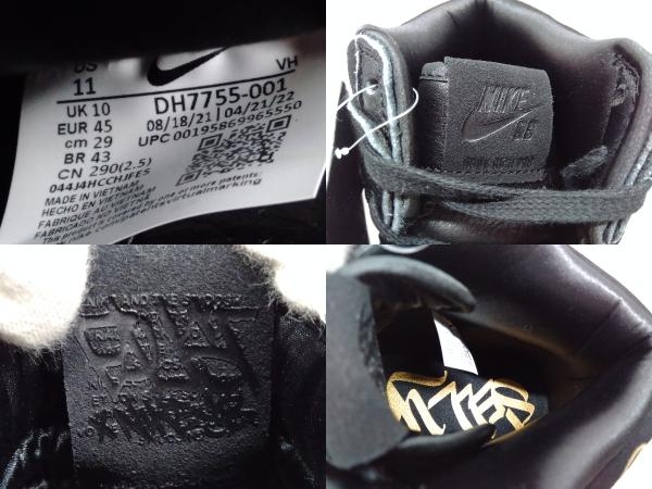 NIKE×FAUST SB DUNK HIGH PRO QS DH7755-001 スニーカー メンズ 29.0cm US11 UK10 EUR45 BLACK/BLACK-METALLIC GOLD 黒タグ付き 箱あり_画像6