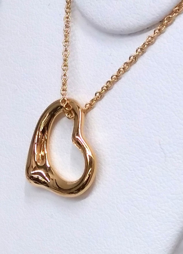 ティファニー TIFFANY&Co. K18 オープンハート ペンダントネックレス