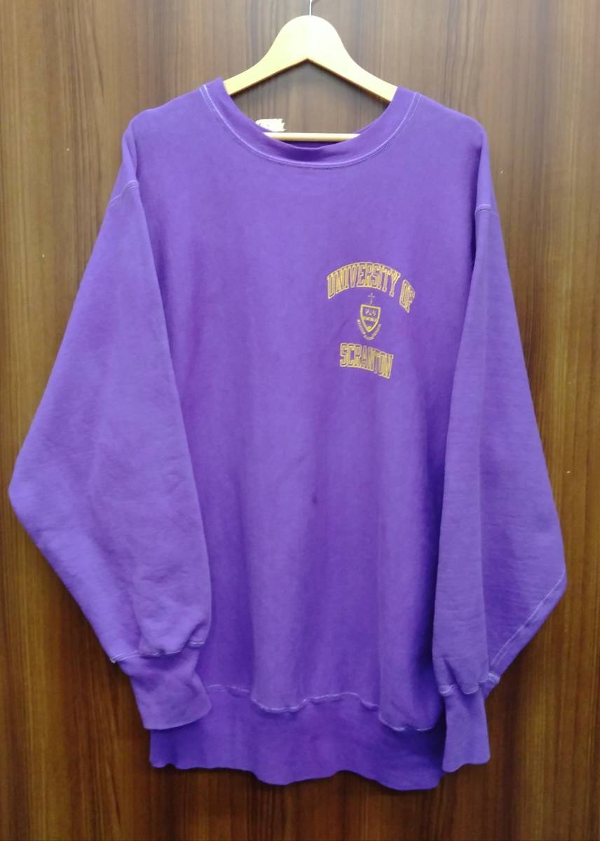 保障できる】 Champion メキシコ製 サイズXXL パープル 刺繍タグ ...