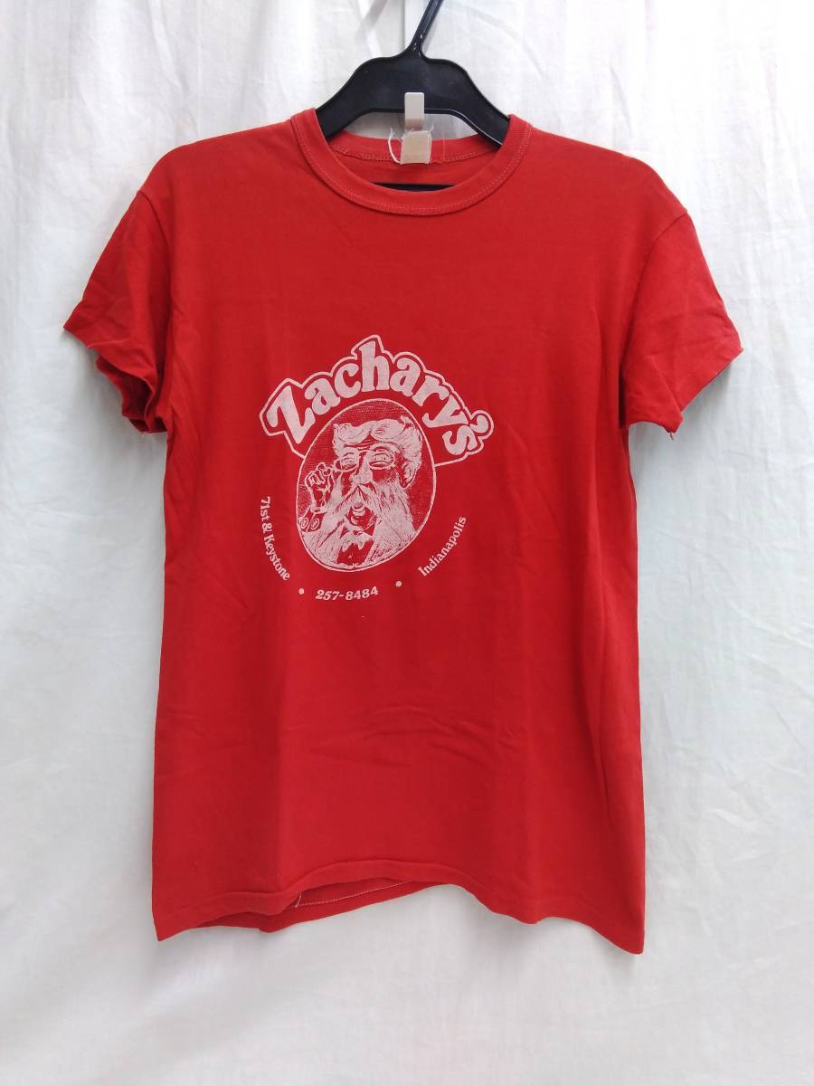 人気デザイナー [70s] VINTAGE TEE 半袖Tシャツ 赤 レッド Zachary's