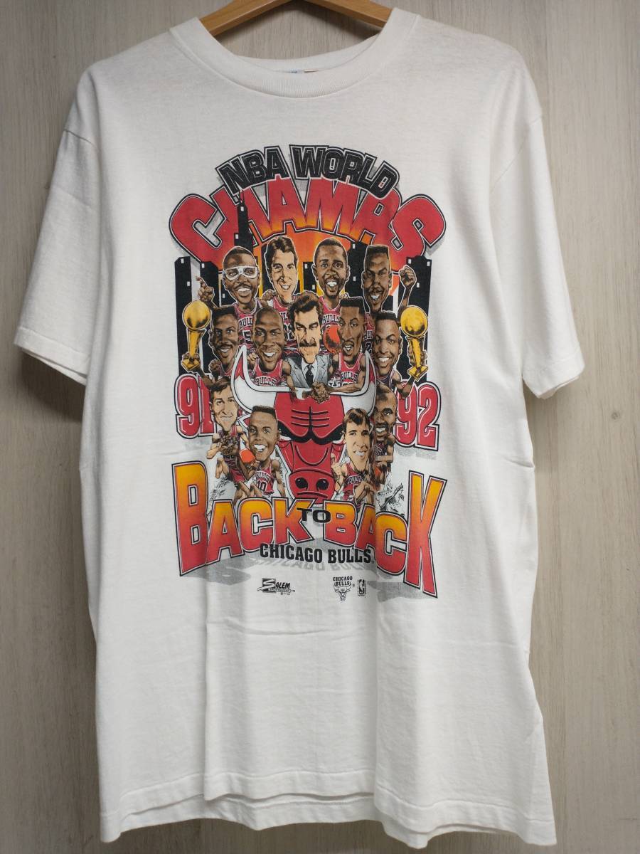 SALEM セーラム NBA WORLD CHAMPS 90s ヴィンテージ Tシャツ 半袖 M ホワイト 綿 Made in U.S.A. 米国製 店舗受取可