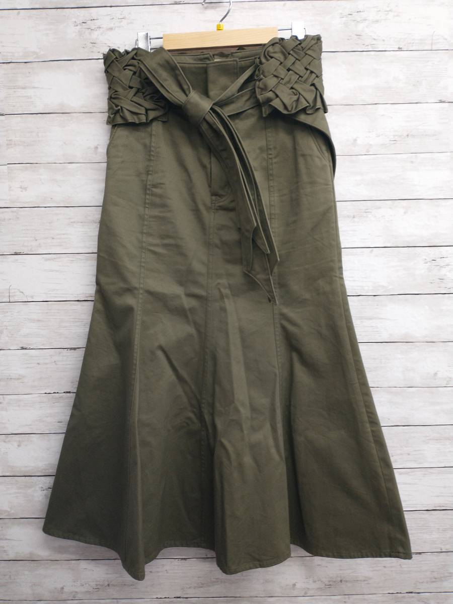 create clair カーキ／2021春夏モデル マーメイド スカート ロング カーキ グリーン Sサイズ