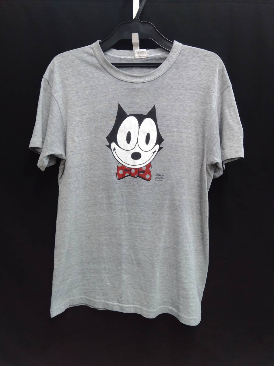 [80s] LEVI'S × FELIX THE CAT リーバイス フィリックスザキャット 半袖Tシャツ グレー L プリント ヴィンテージ 古着 店舗受取可