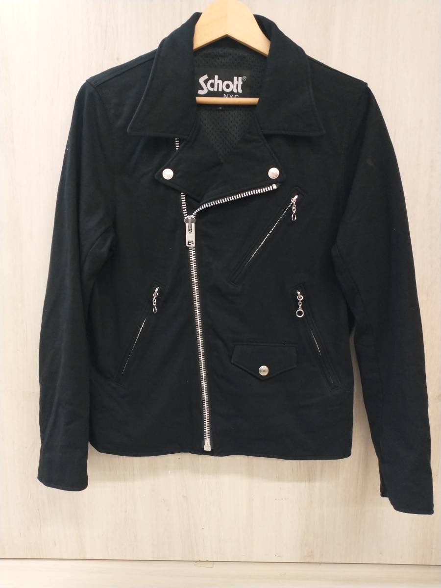 新素材新作 NYC ブラック ジャケット Schott ショットニューヨーク 綿