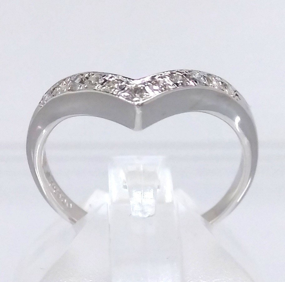 新品仕上げ済】 Pt900 ダイヤモンド 0.20ct リング 約13.5号 3.5g www