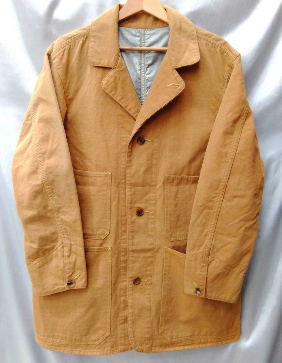 BRU NA BOINNE ブルーナボイン コート ジャケット サイズ0 Sサイズ相当 茶色 ブラウン 表地綿100％ 日本製 MADE IN JAPAN_画像1