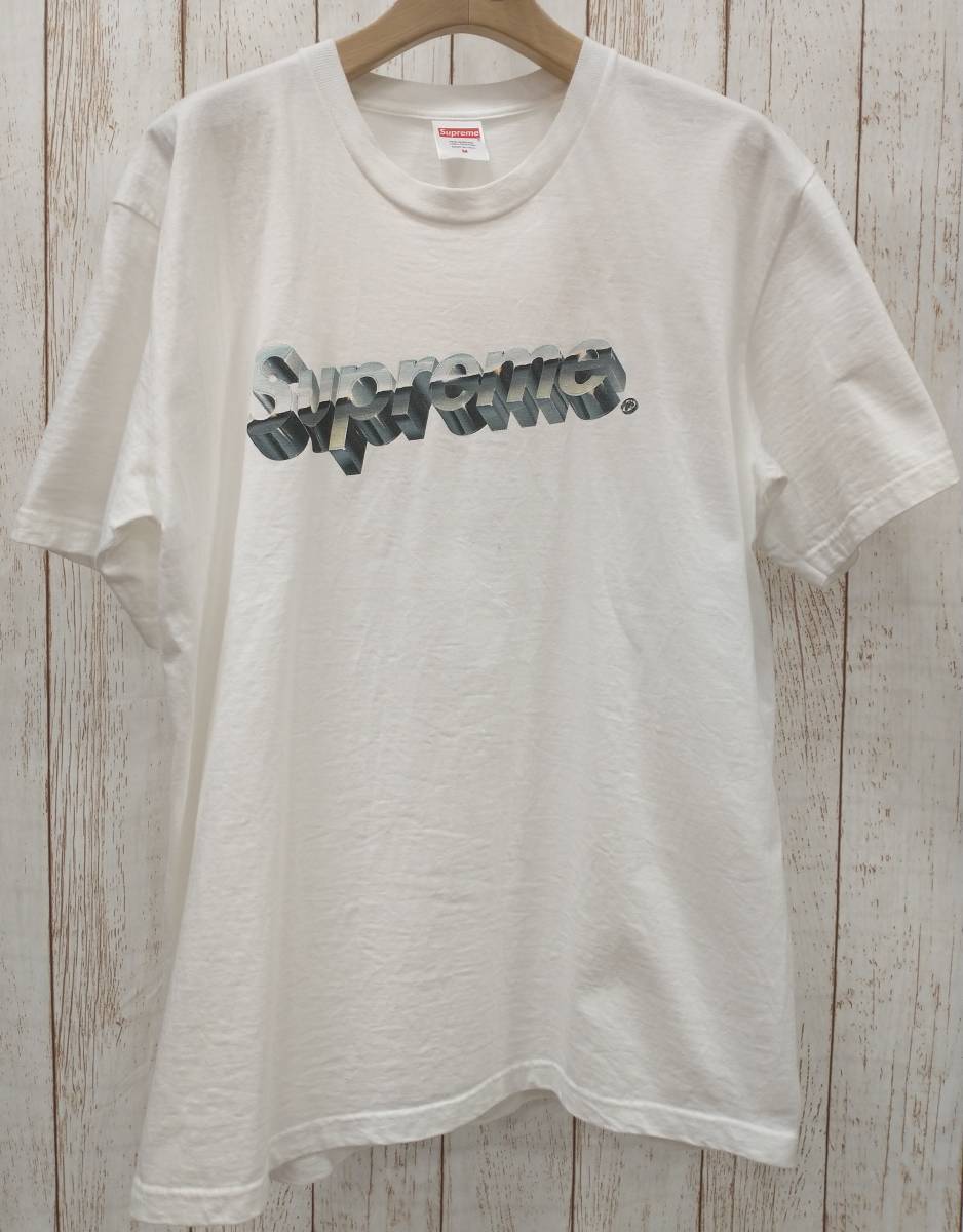 Supreme 20SS Chrome Logo Tee シュプリーム クロームロゴ 半袖Tシャツ ホワイト Mサイズ