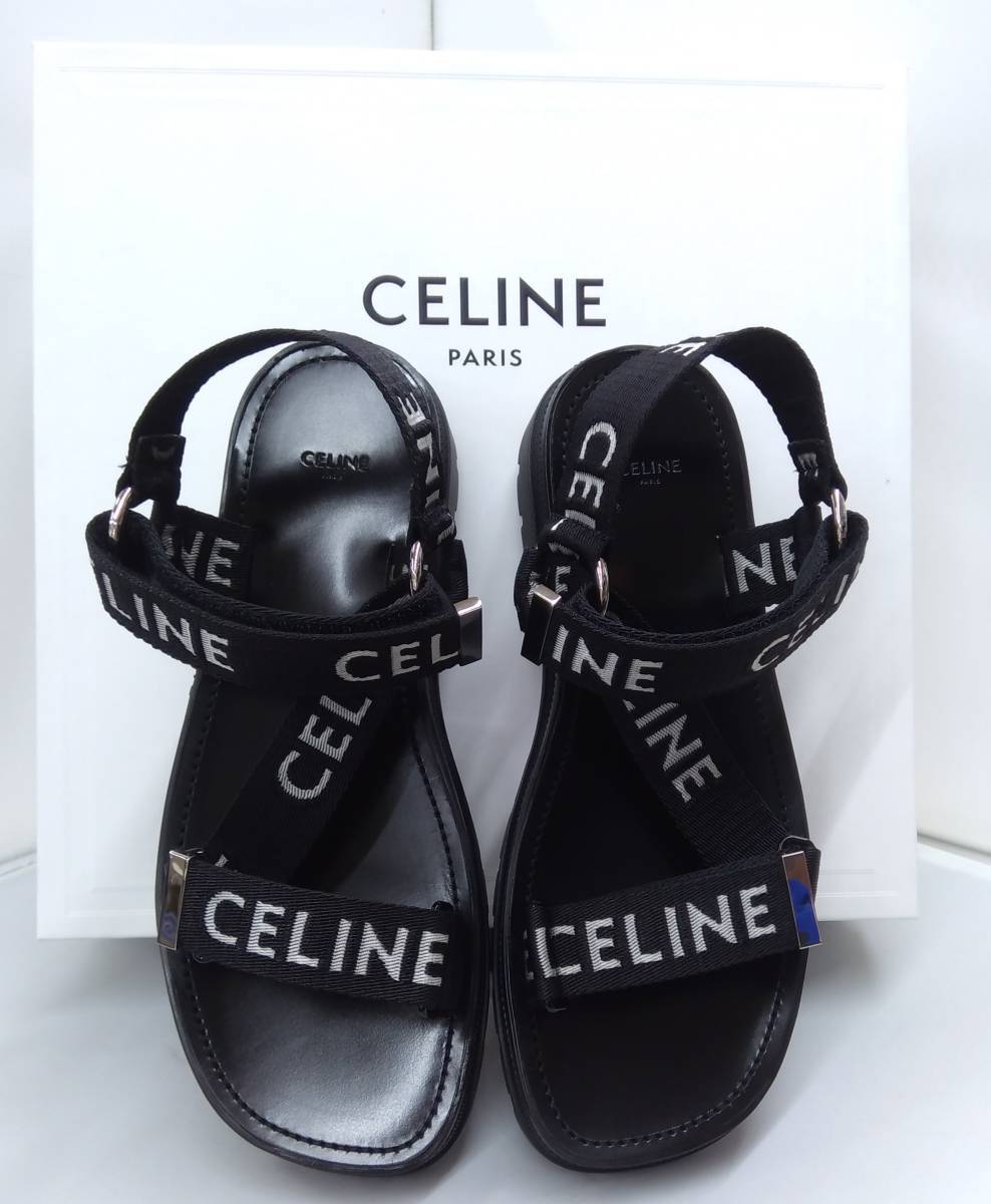 サンダル CELINE セリーヌレオ ストラッピー サンダル 即完売 ストラッピ