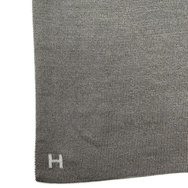 エルメス ストール アレ ルトゥール グレー クリーニング済み カシミア 70% シルク 30% 中古 HERMES
