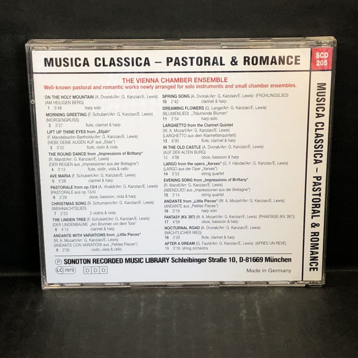 MUSICA CLASSICA-PASTORAL&ROMANCE/SONOTON MUSIC LIBRARY CD オムニバス_画像3