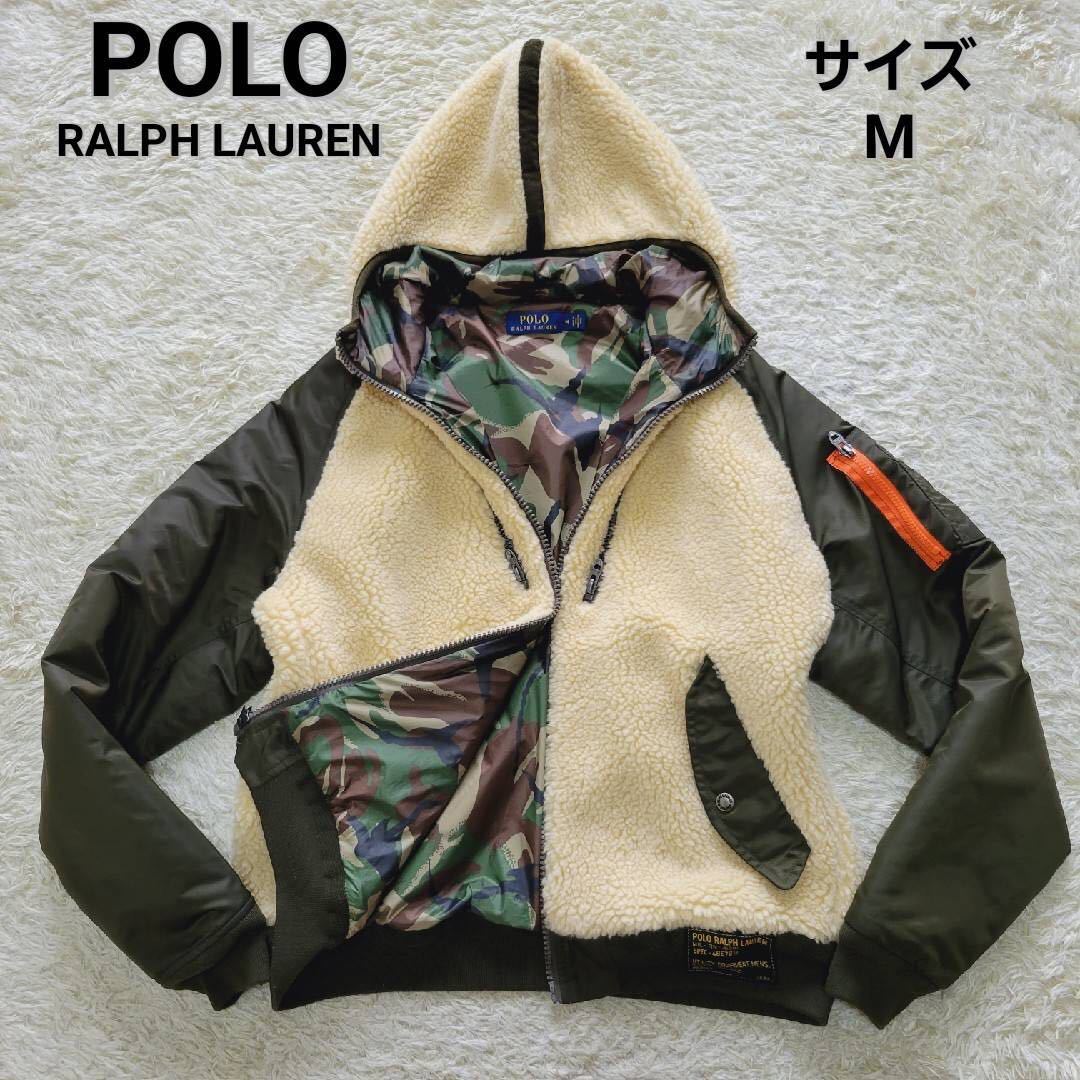 美品】POLO RALPH LAUREN ポロラルフローレン ボア フード付きフライト