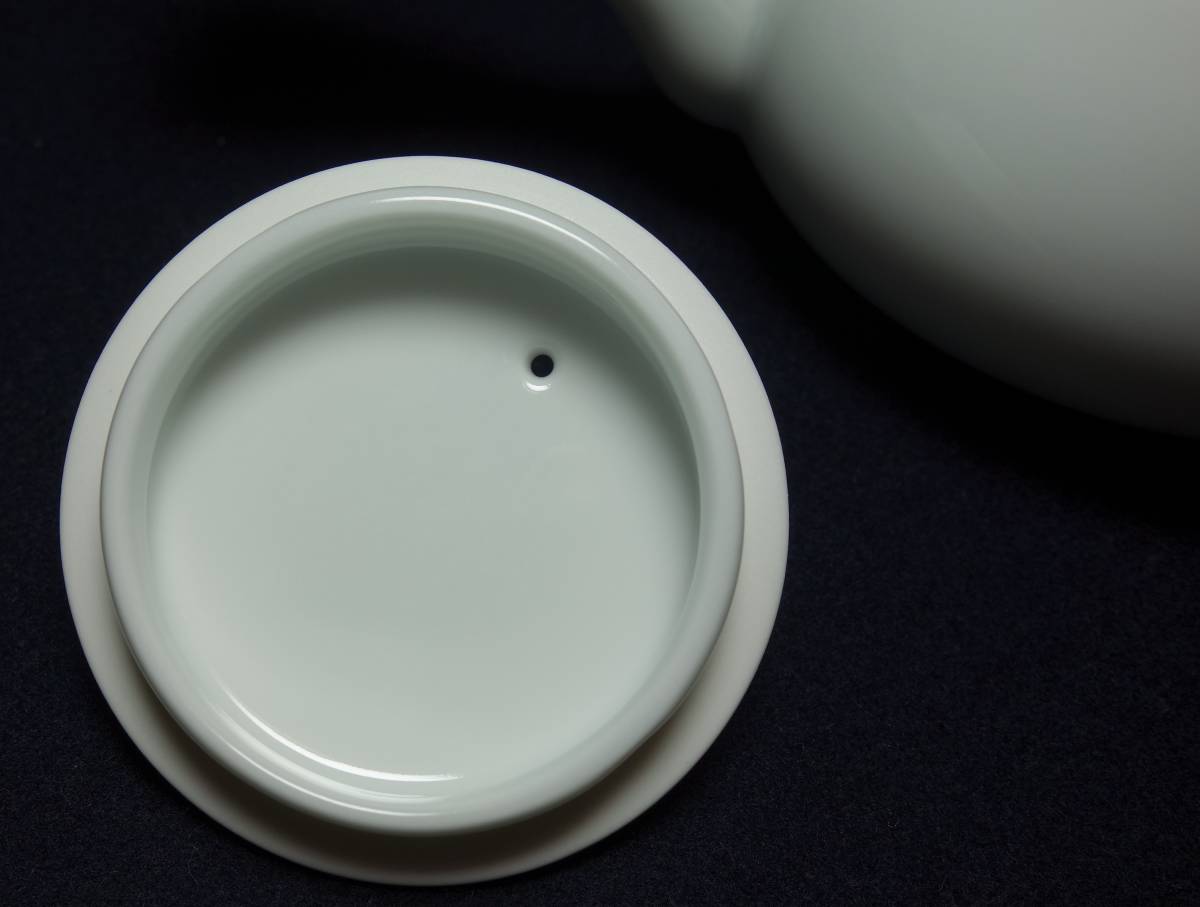 平成期　極上　白磁　急須　高級煎茶道茶器　陶磁器研究_画像4