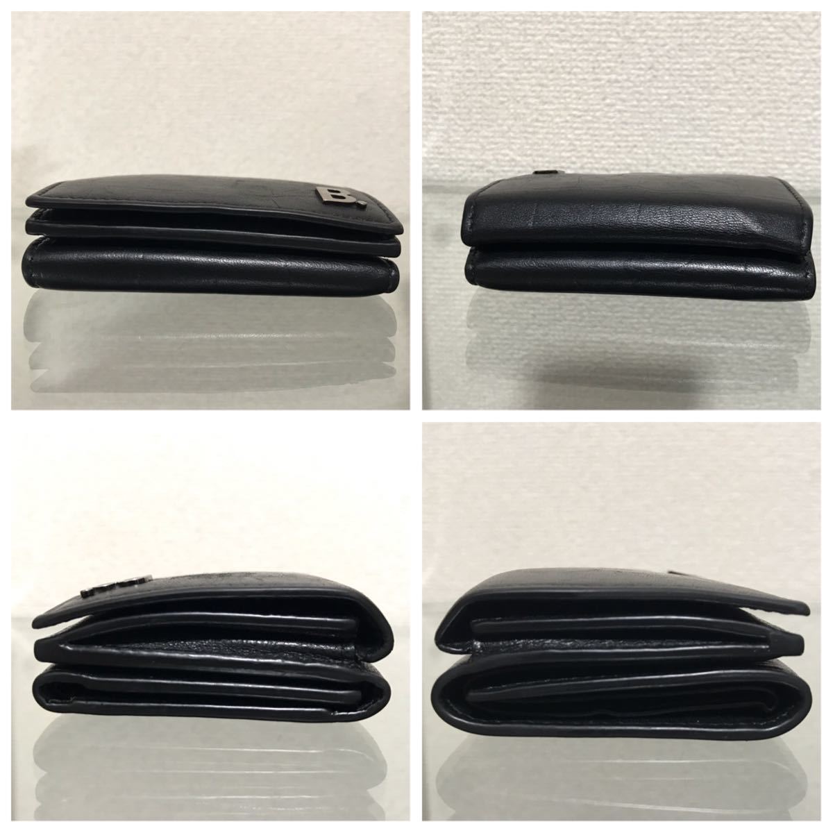 BALENCIAGA バレンシアガ レザー ペーパーミニウォレット 三 BALENCIAGA バレンシアガ レザー ペーパーミニウォレット 三