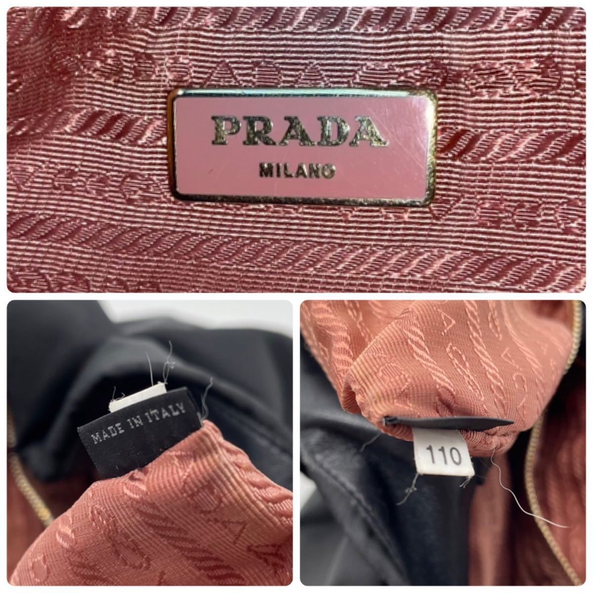 1円○美品○PRADA プラダ○リボン○ハンドバッグ トートバッグ