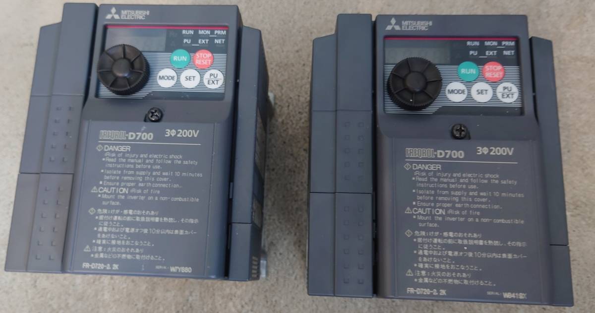 三菱インバータ FR-D720-2.2K 三相200V 2個 美品 | www.kinesiologue
