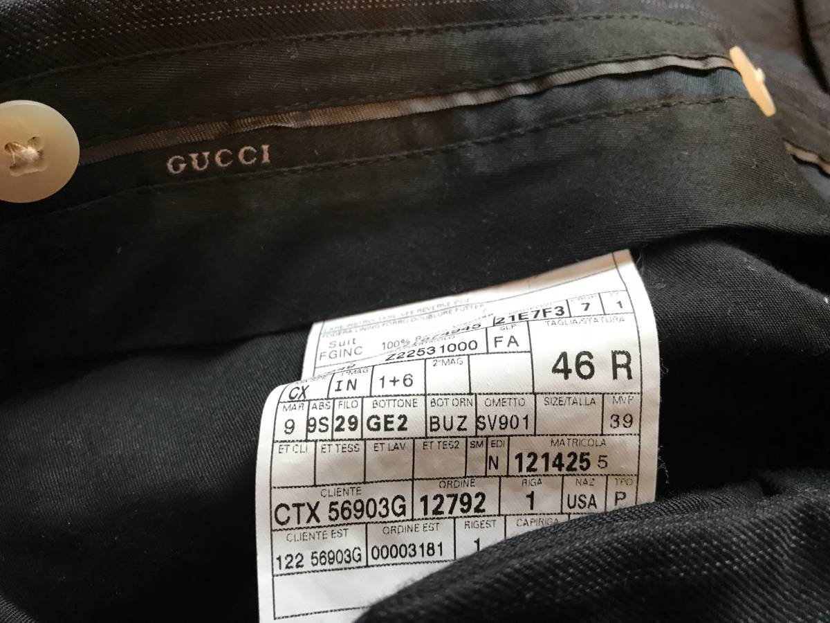 ☆超美品　グッチトムフォード期　ＧUCCI　グッチ　ストライプ高級セットアップスーツ ４６　☆☆_画像5