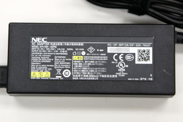 NEC/純正ACアダプター ◆ADP92/19V 4.74A/外径約5.5mm 内径約2.5mm◆ NECAC19V33Y_画像2