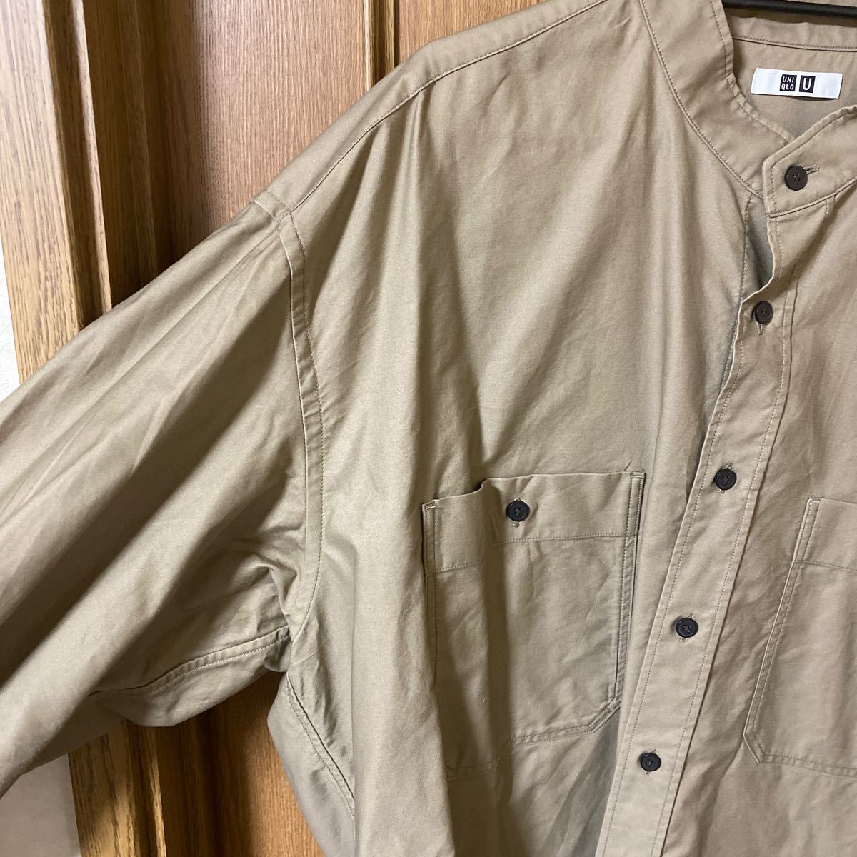 XXL) UNIQLO U オーバーサイズスタンドカラーシャツ(長袖 XXL) UNIQLO U オーバーサイズスタンドカラーシャツ(長袖