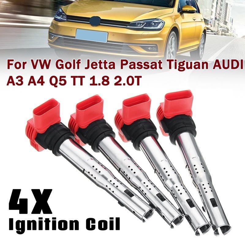 【新品】即納 VW AUDI イグニッションコイル4本 1800cc以上 ポロ、ゴルフ4、ゴルフ5、ニュービートル等 IGNITION COILの画像7