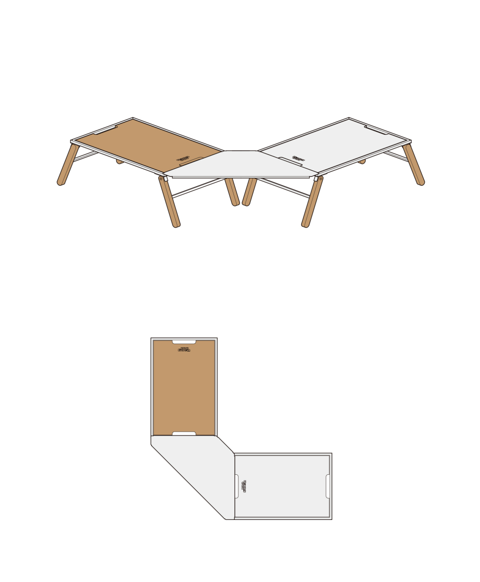 ハングアウト Hang Out キャンプテーブル Linkable Table(Iron) HNGTB64IR 折りたたみ アウトドア テーブル_画像5