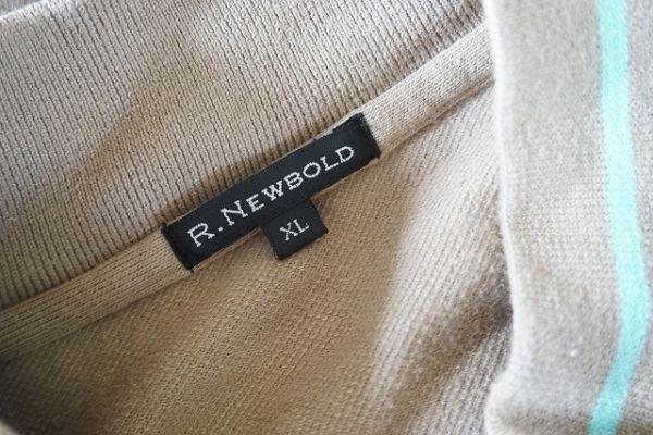 【即決】R.NEWBOLD アールニューボールド メンズ トレーナー スウェット 前開き ボタン ベージュ系 サイズ:XL 大きいサイズ【768587】_画像6