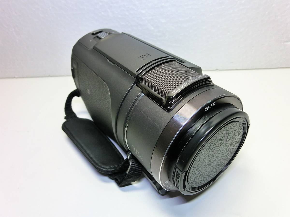 SONY ソニー 4Kビデオカメラ FDR-AX45 ブラウン 中古動作品 ガンズームマイク バッテリー２個 レンズフィルター・カバー付