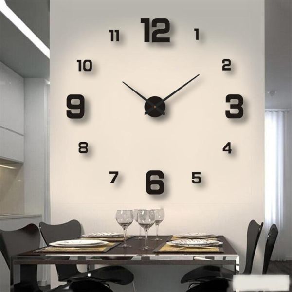 KKm021：3D パノラマ 壁時計 発光ダイヤル デジタル時計 壁掛け 家庭 リビングルーム オフィス 装飾用の画像3