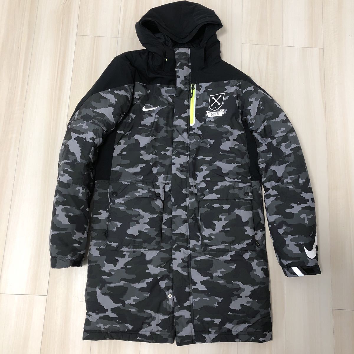 NIKE NFTB camouflage bench coat teji duck Nike M size 