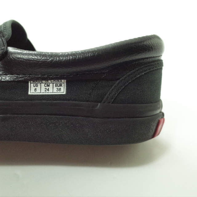 VANS x SSZ バンズ エスエスゼット エスエスズィー 別注 REVERSE SLIP ON リバーススリッポン V98CL US6(24cm) ブラック 裏VANS g7429_画像8