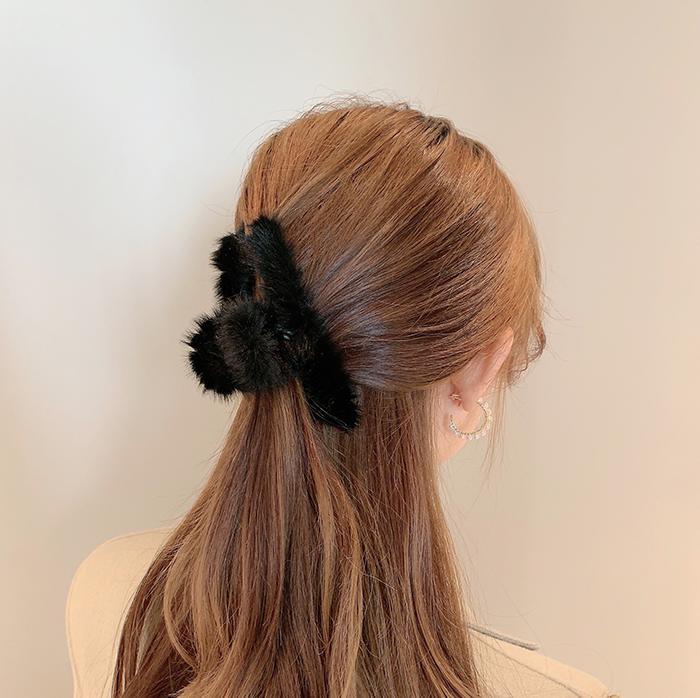  fur Vance clip hair clip autumn winter Korea oru tea n pink 