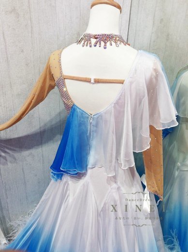 送料無料 あすつく・即納 社交ダンスドレス ラテンドレス モダンドレス 競技 デモ パーティー ダンス衣装 ワンピース012950_画像4