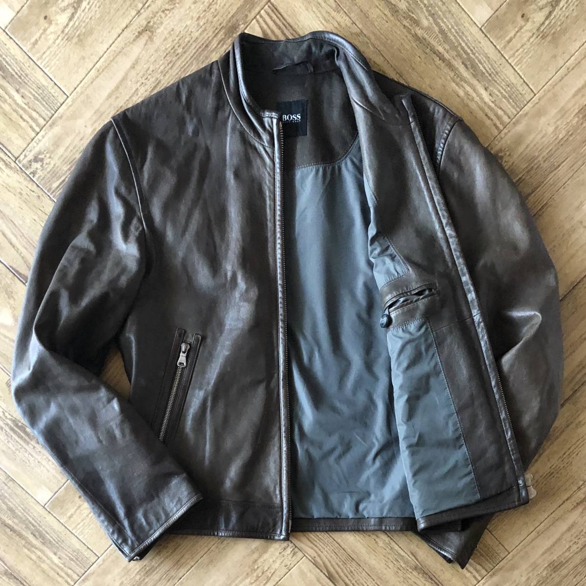 HUGO BOSS ライダースシングルレザー