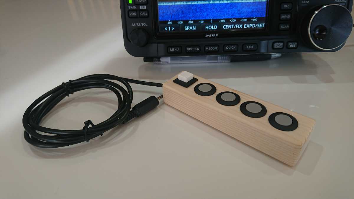 ICOM IC-705用 Bluetoothヘッドセット、PTT &リモコンマイク キー