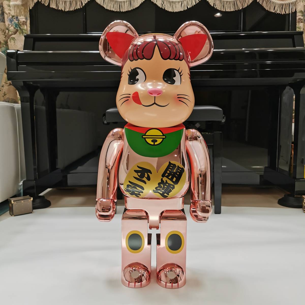 安い再入荷 MEDICOM TOY - BE@RBRICK 招き猫 桃金メッキ 1000% の通販